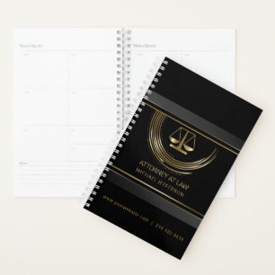 Logo Attorney at Law - Black and Gold Planner