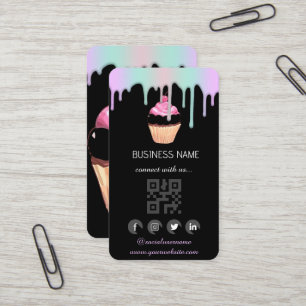 Logo Bakery -Social Media QR Code Business Card