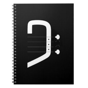 logo bass clef & guitar notebook