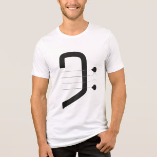 logo bass clef & guitar Tri-Blend shirt
