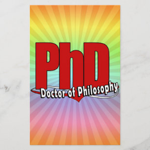 LOGO BIG RED PhD DOCTOR OF PHILOSOPHY Stationery
