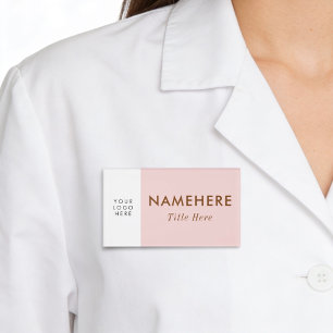 Logo Big Simple Blush Pink Pastel Light Name Title Tag