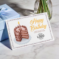 Logo Big Vintage Chocolate Cake Business Birthday