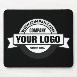 Logo black background mouse mat