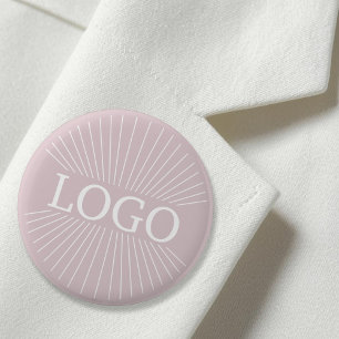 LOGO Blush Pink Company Branding 6 Cm Round Badge
