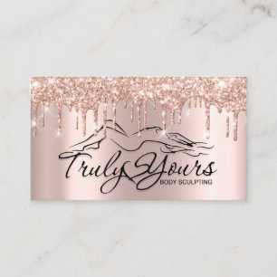 Logo Body Sclupting Rose Drip Appointment Card