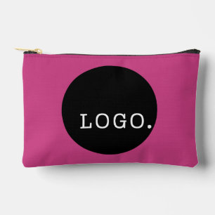 LOGO BRAND CLIENT GIFT MARKETING MERCH HOT PINK ACCESSORY POUCH