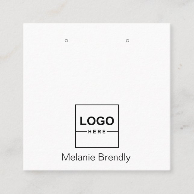 Logo Brand Jewellery Earring Display Business Card (Front)