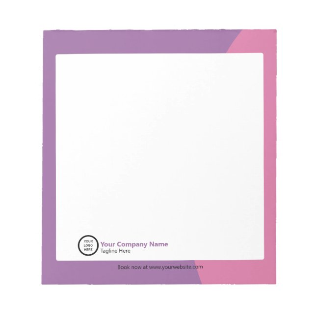 Logo Branded Promotional Giveaway Writing Pads (Front)