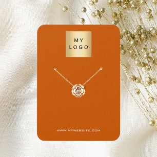 Logo burnt orange earring jewellery photo QR displ