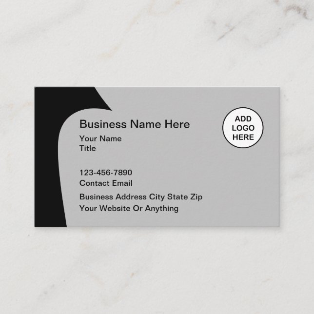 Logo Business Cards Modern Online Template (Front)