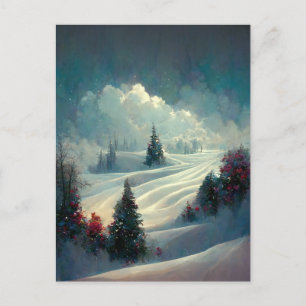 Logo Business Christmas Tree Landscape Postcard