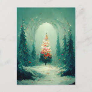 Logo Business Christmas Tree Postcard