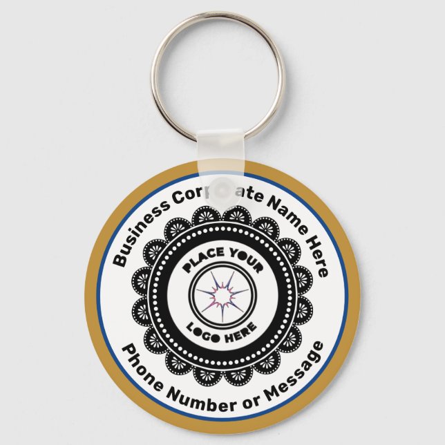 Logo Business Company Brand Promote Custom  Key Ring (Front)