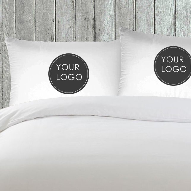 Logo Business Company Hotel Inn Motel White Pillowcase (Creator Uploaded)