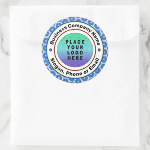 Logo Business Company Professional Custom    Classic Round Sticker