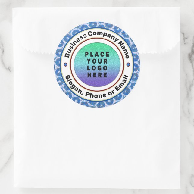 Logo Business Company Professional Custom    Classic Round Sticker (Bag)