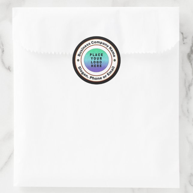 Logo Business Company Professional Custom   Classic Round Sticker (Bag)