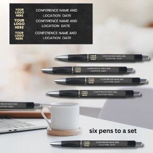 Logo Business Conference Faux Leather Texture 