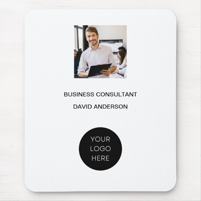 Logo Business Consultant Company Modern Minimalist Mouse Mat (Front)