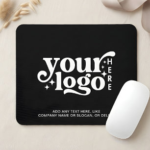 Logo Business Corporate Company Branded Black Mouse Mat