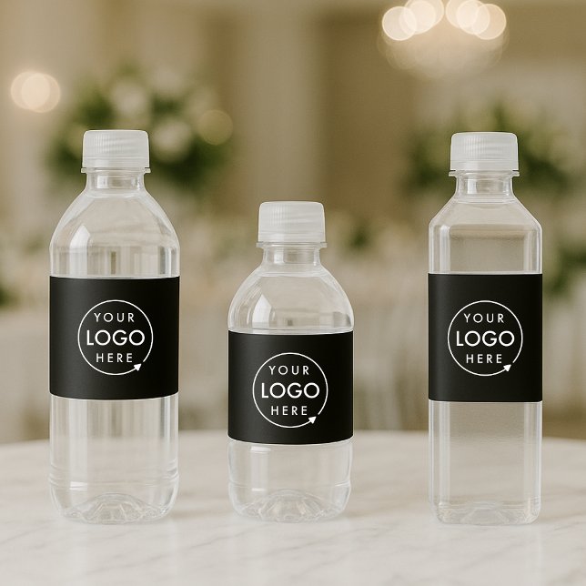 Logo Business Corporate Company Branded Water Bottle Label (Creator Uploaded)