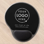 Logo | Business Corporate Company Minimalist Gel Mouse Mat<br><div class="desc">A simple custom black business template in a modern minimalist style which can be easily updated with your company logo and text. If you need any help personalising this product,  please contact me using the message button below and I'll be happy to help.</div>
