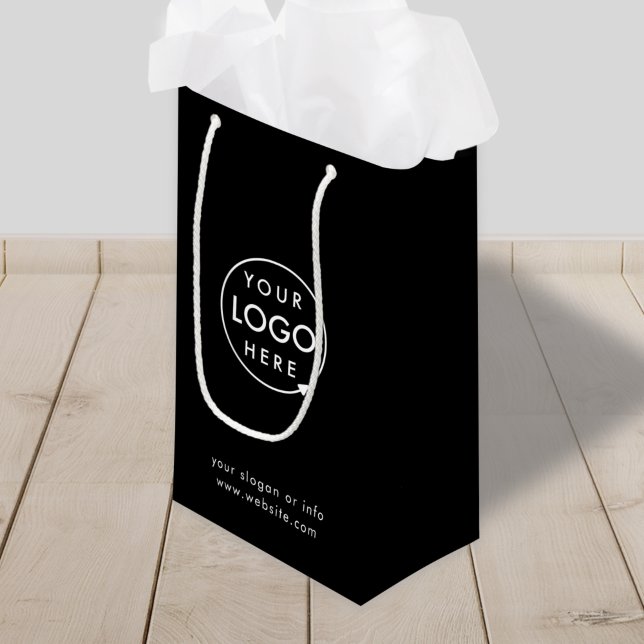 Logo Business | Corporate Company Minimalist Small Gift Bag (Creator Uploaded)