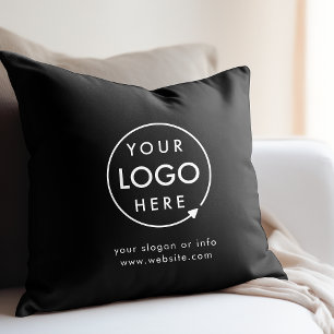 Logo Business Corporate Company Minimalist Throw Cushion