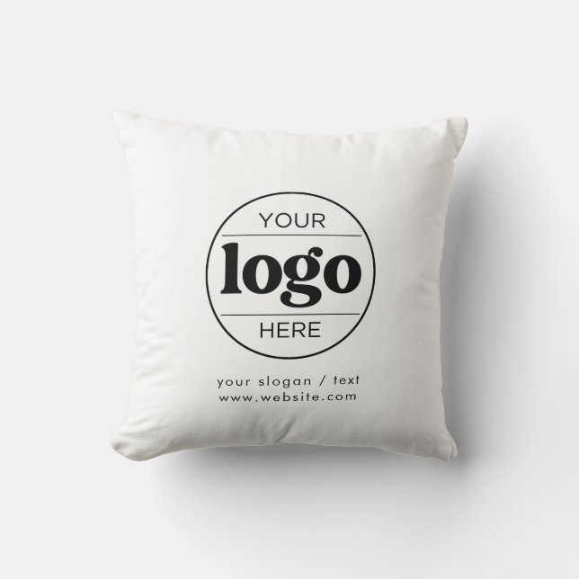 Logo | Business Corporate Company White Cushion (Front)