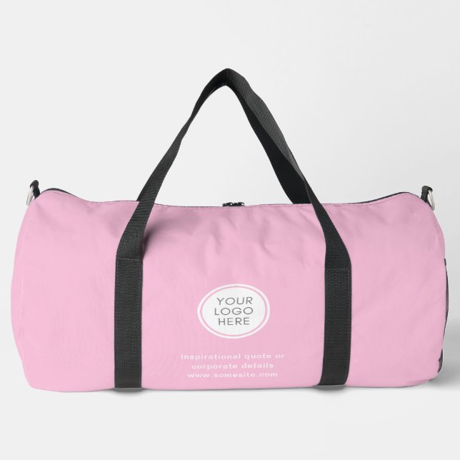 Logo Business Corporate Pink Print Cut Sew Bag (Front)