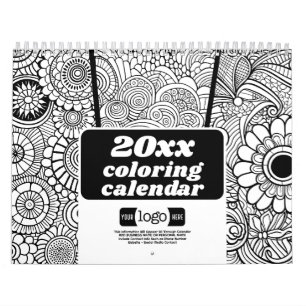 Logo Business Gift - Abstract Patterns Colouring Calendar