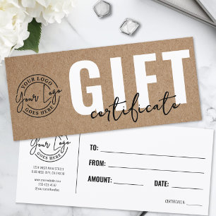 Logo Business Gift Certificate