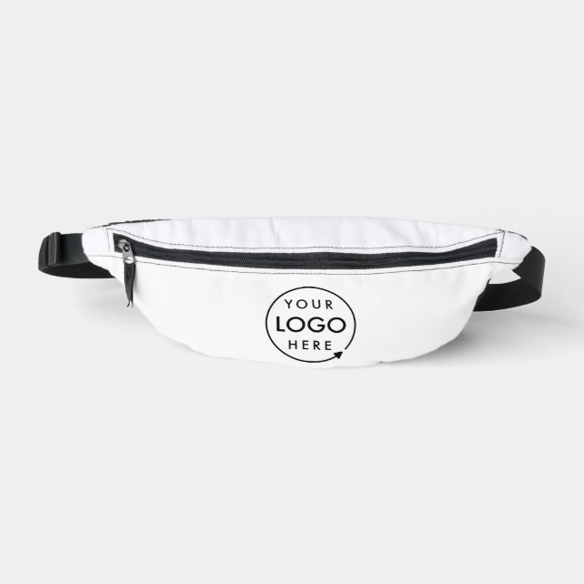 Logo Business | Minimalist Simple White Bum Bags (Front)