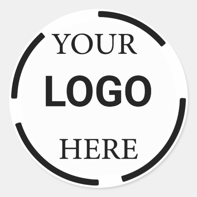 Logo Business Modern Minimal Designs Classic Round Sticker (Front)