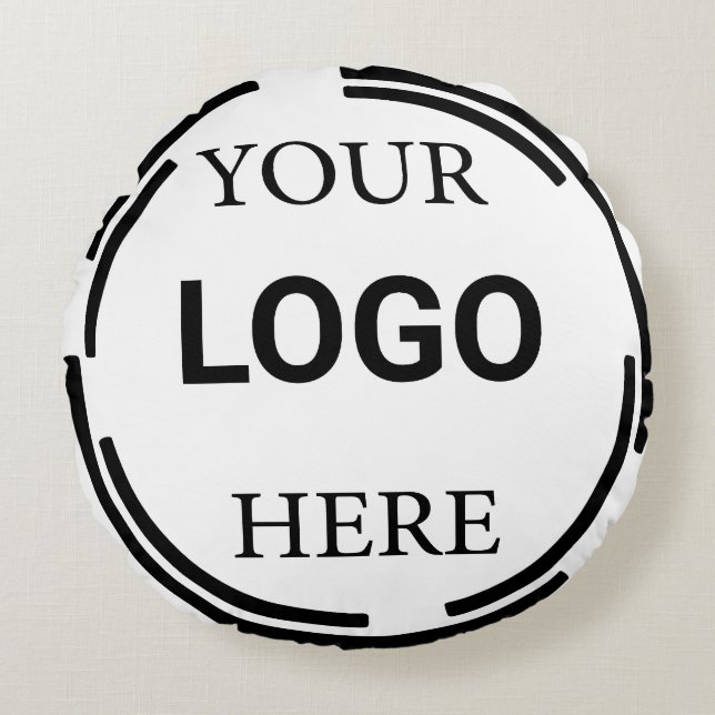 Logo Business Modern Minimal Designs Round Cushion (Front)