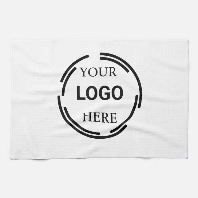Logo Business Modern Minimal Designs Tea Towel (Horizontal)