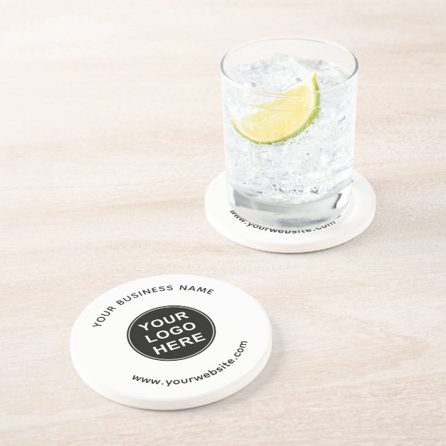 Logo | Business Name | Website | Branding Coaster (Side)