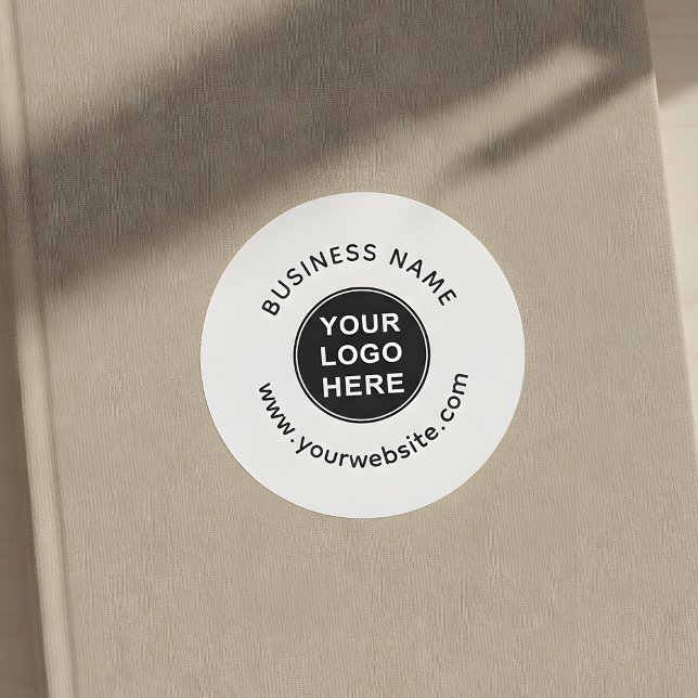 Logo | Business Name | Website | Business Branding Classic Round Sticker (Creator Uploaded)