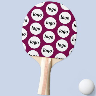 Logo Business Pattern Promotional Magenta Pink Ping Pong Paddle