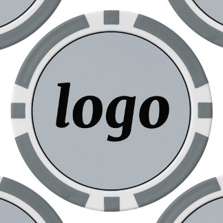Logo Business Promotional Branding Powder Blue Poker Chips
