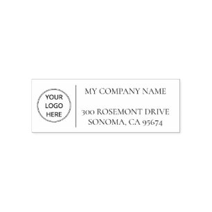 Logo Business Return Address Modern Logo Self-inking Stamp