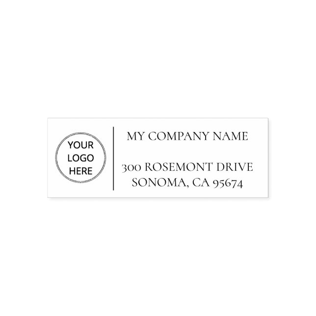 Logo Business Return Address | Modern Logo Self-inking Stamp (Design)