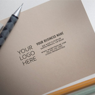 Logo Business Return Address Self-inking Stamp