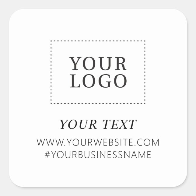 Logo Business Thank you Custom Package Sticker (Front)
