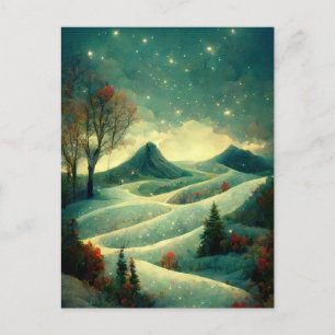 Logo Business Whimsical Christmas Valley Postcard