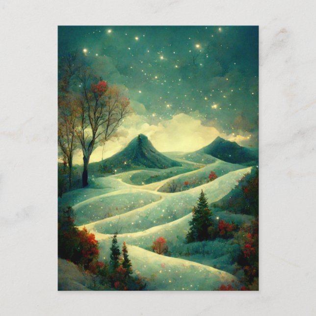 Logo Business Whimsical Christmas Valley Postcard (Front)