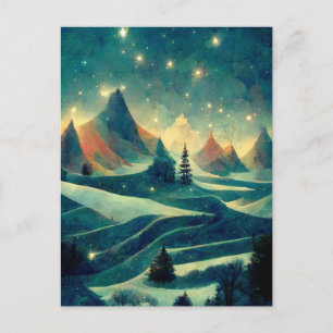 Logo Business Whimsical Christmas Valley Postcard