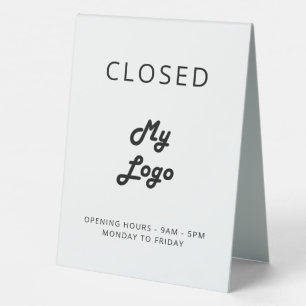 Logo business white black open closed