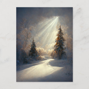 Logo Business Winter Lights Christmas Postcard
